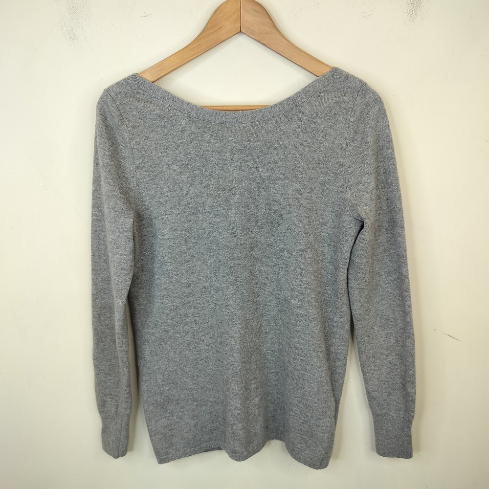 Banana Republic Filpucci Wool Blend Sweater Women Small Tie Back Gray